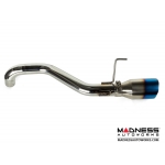 FIAT 500 Turbo Performance Axle Back Exhaust System by MADNESS - Blue Flame Finish Tip